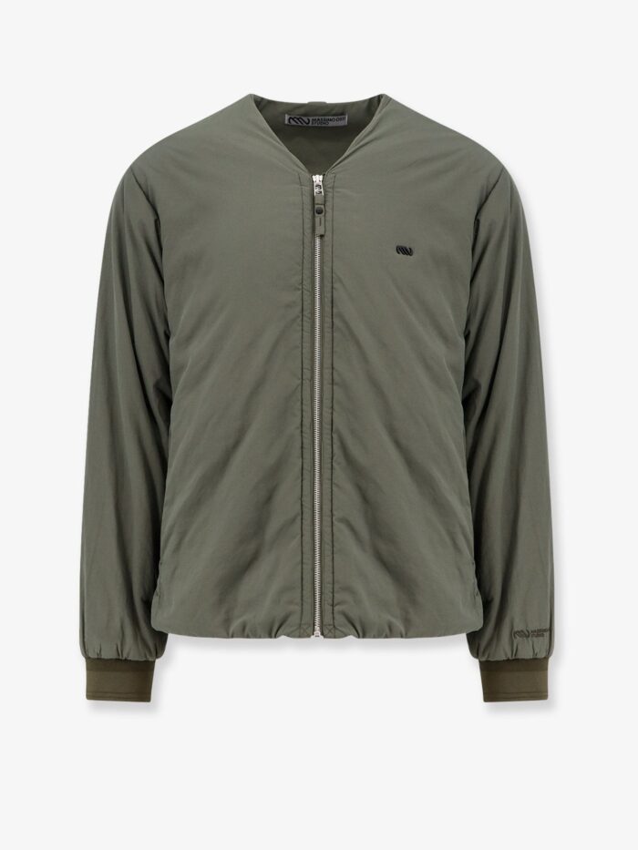 MASSIMO OSTI Nylon Jacket With Metal Logo Patch On The Front
