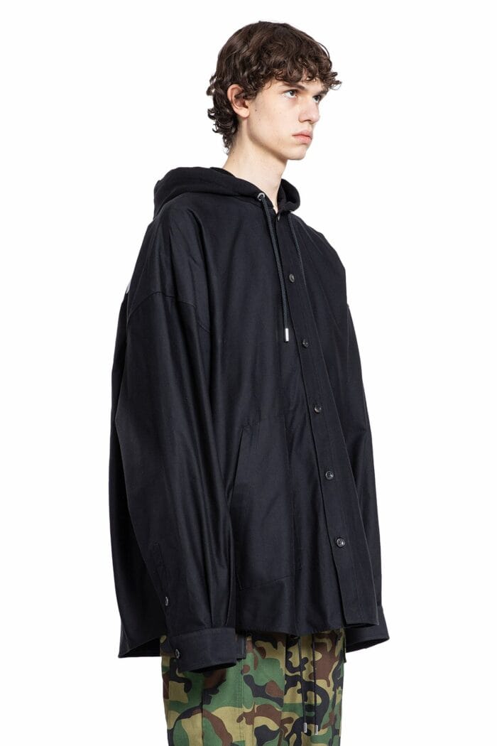 MASTERMIND WORLD Hooded Satin Shirt