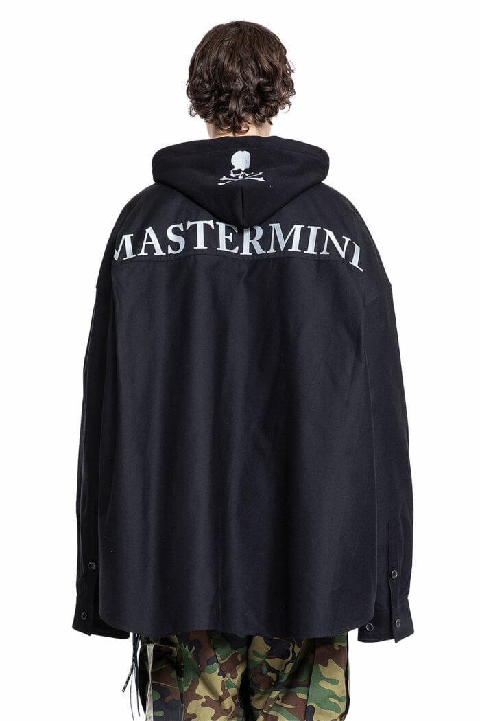 MASTERMIND WORLD Hooded Satin Shirt