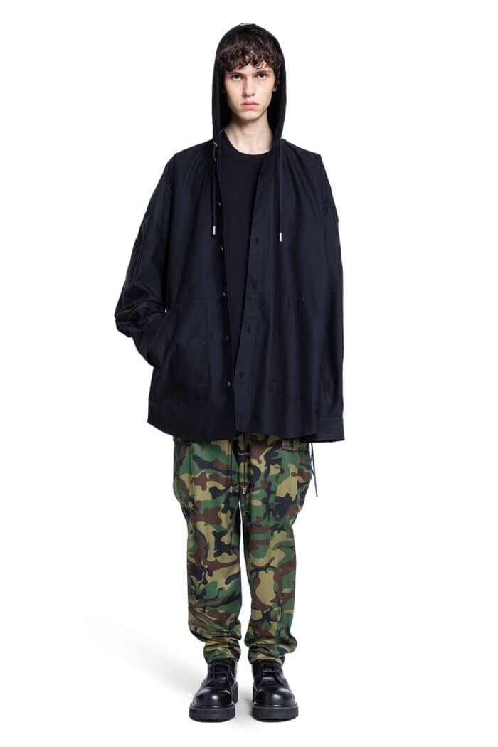 MASTERMIND WORLD Hooded Satin Shirt