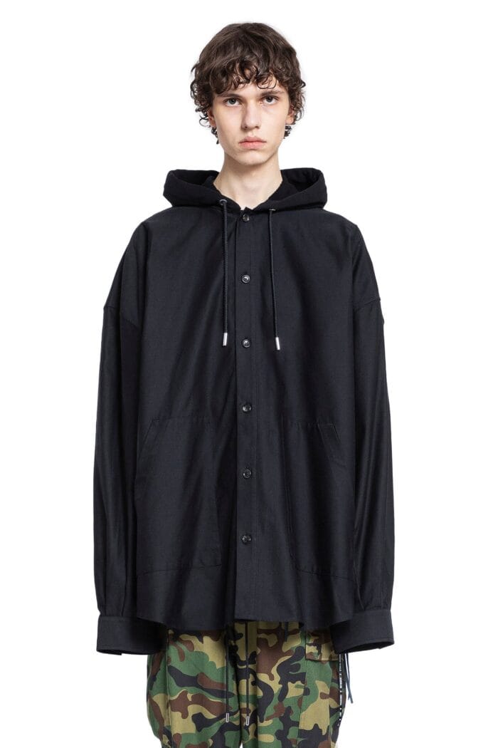 MASTERMIND WORLD Hooded Satin Shirt