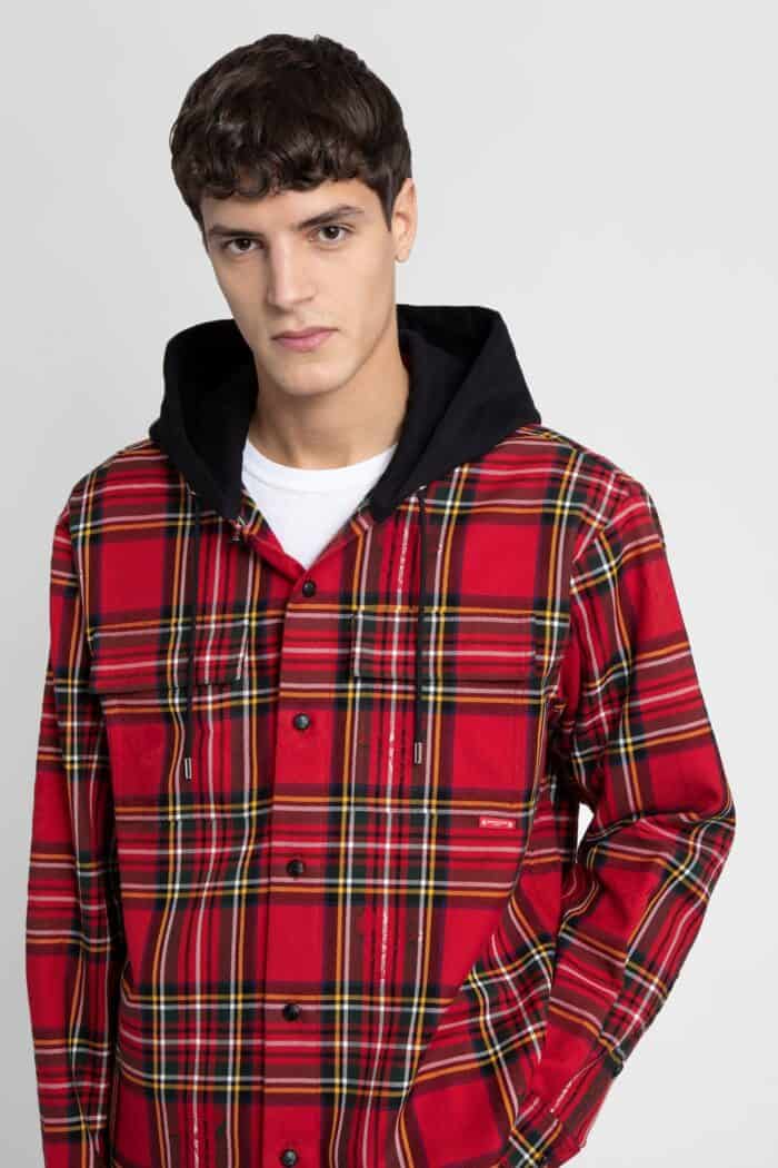 MASTERMIND WORLD Tartan Hooded Shirt