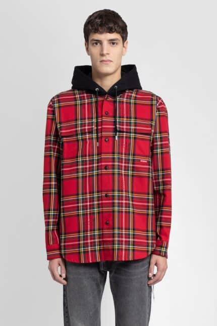 MASTERMIND WORLD Tartan Hooded Shirt