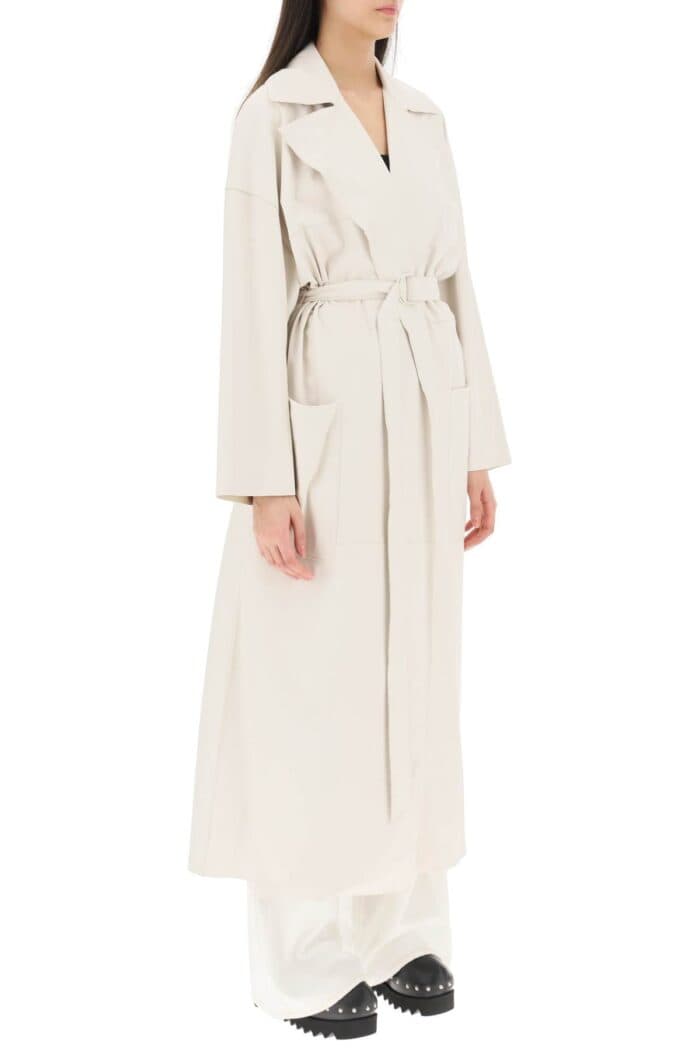 Max Mara 'amica' Long Leather Trench Coat