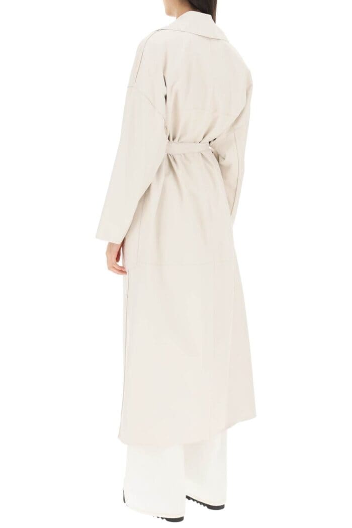 Max Mara 'amica' Long Leather Trench Coat