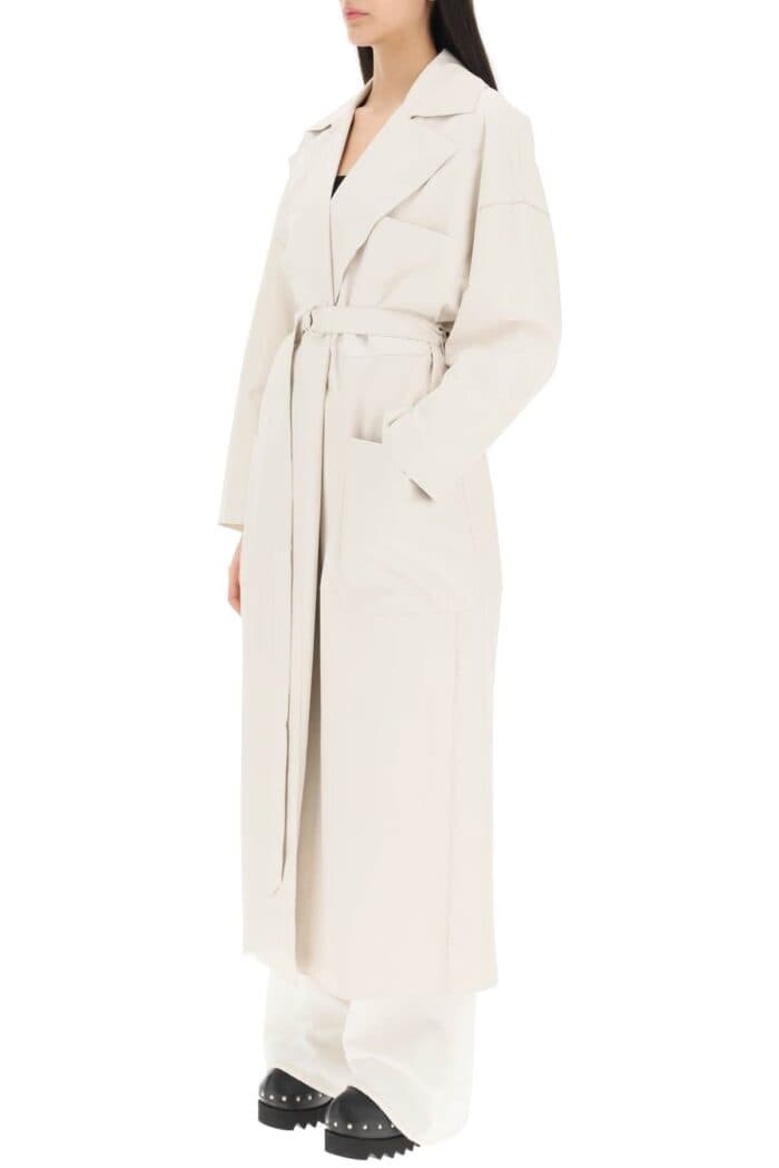 Max Mara 'amica' Long Leather Trench Coat