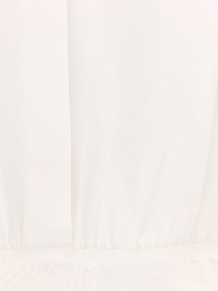 Max Mara Angora 1234 Stretch Cotton Body Shirt With Logo Embroidery