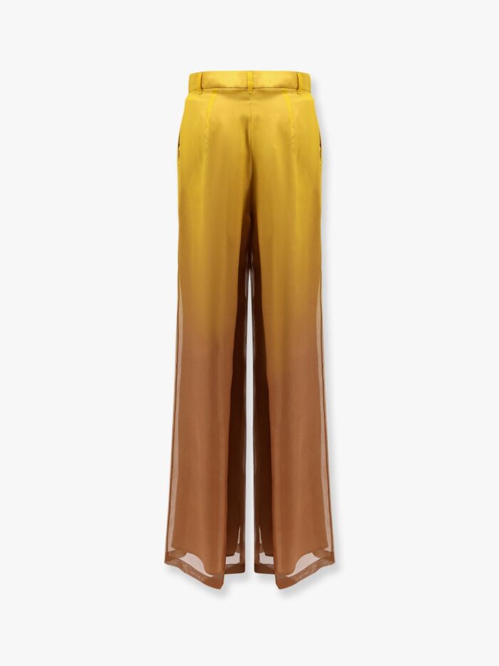 Max Mara Baffo Silk Trousers With Shaded Effect