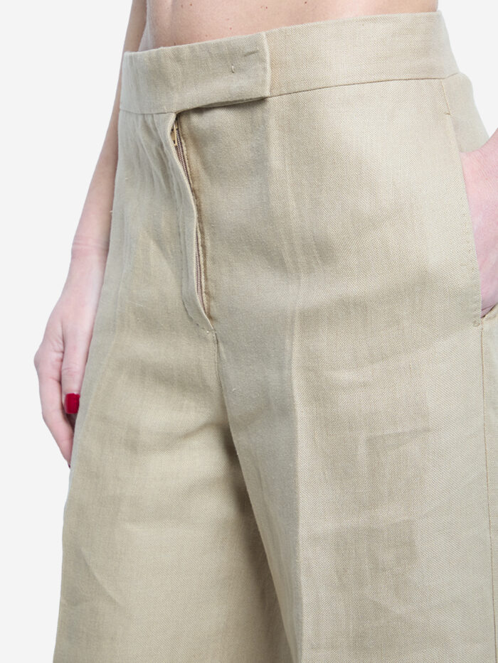 Max Mara Big pants in linen natté