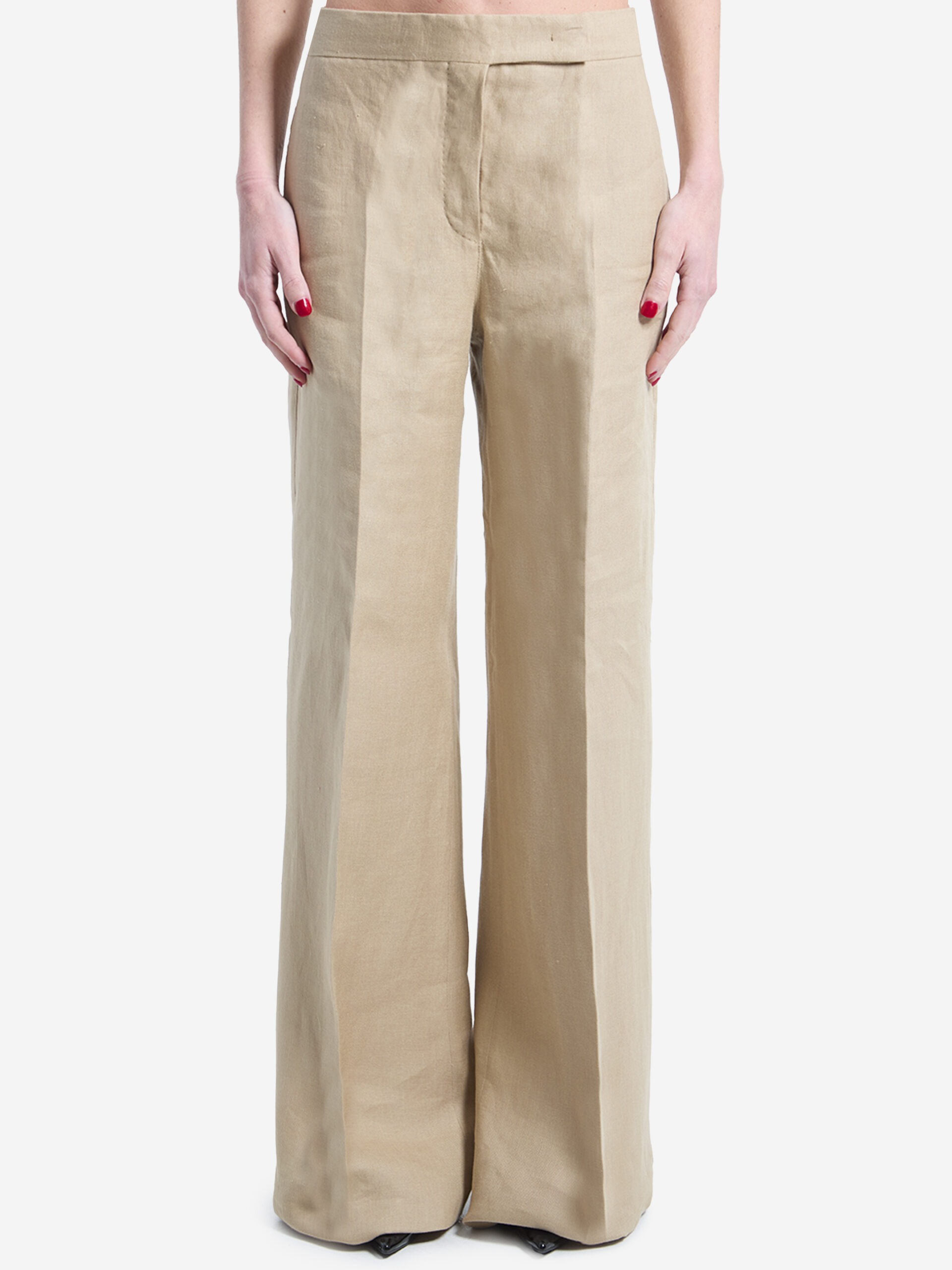 Max Mara Big pants in linen natté
