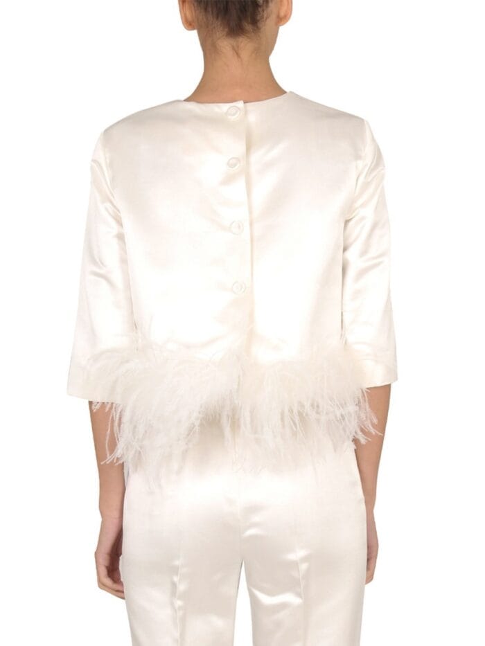 Max Mara BLOUSE WITH FEATHERS