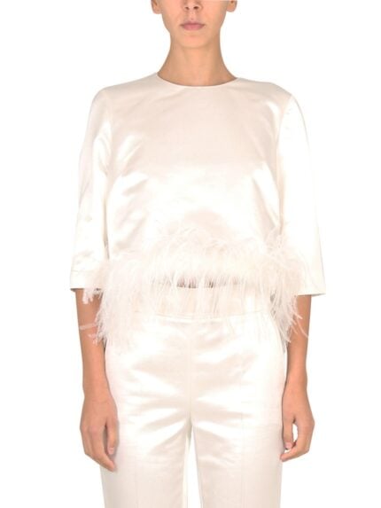 Max Mara BLOUSE WITH FEATHERS