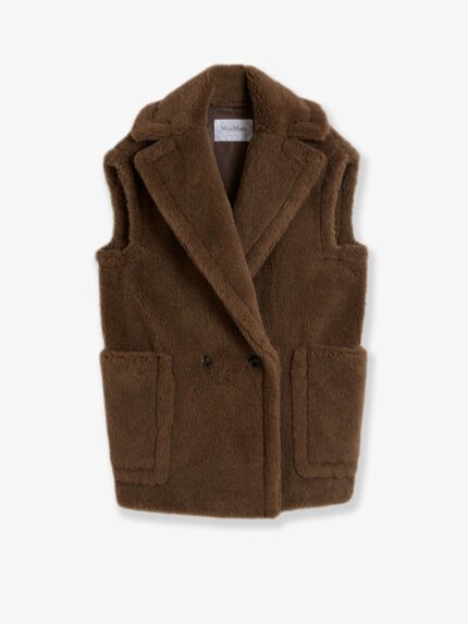 Max Mara Bormida Alpaca And Wool Sleeveless Coat