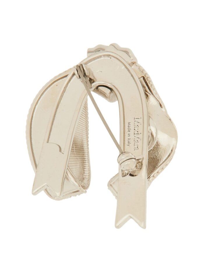 Max Mara BOW BROOCH WITH RHINESTONES
