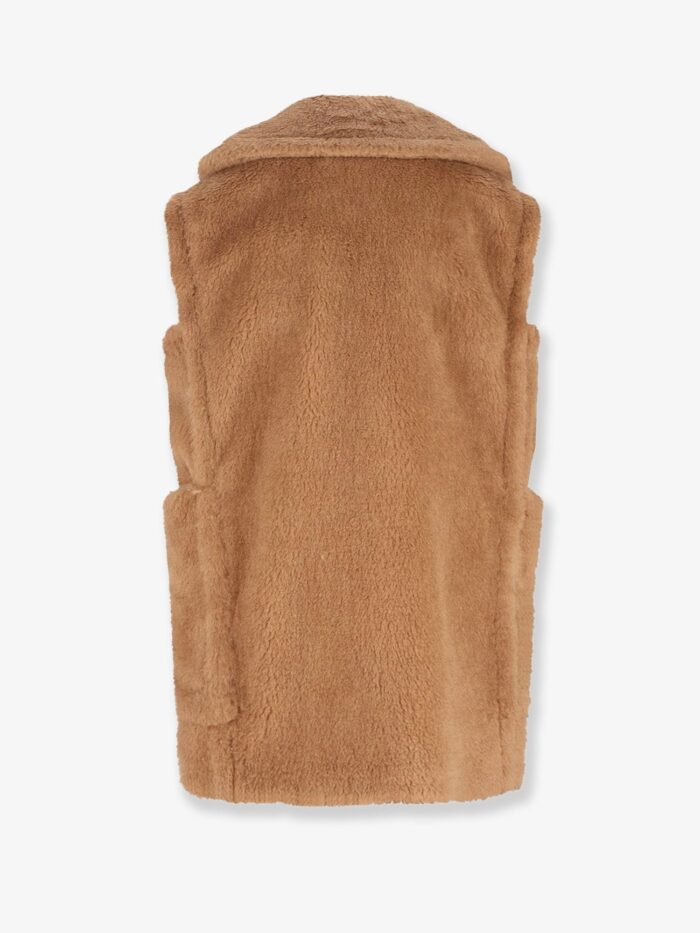 Max Mara Breda Camel And Silk Sleeveless Coat