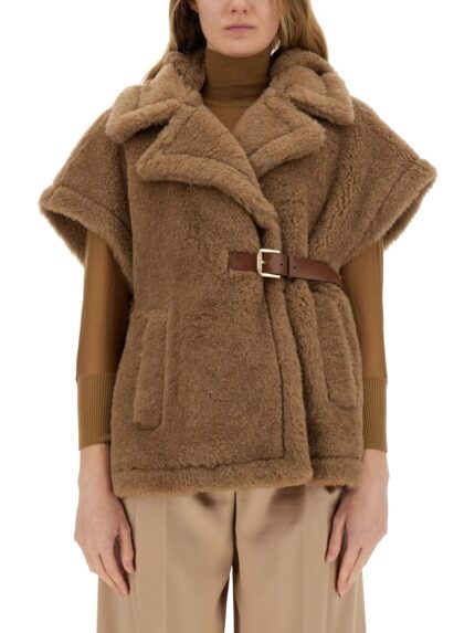 Max Mara CAPE VEST IN TEDDY