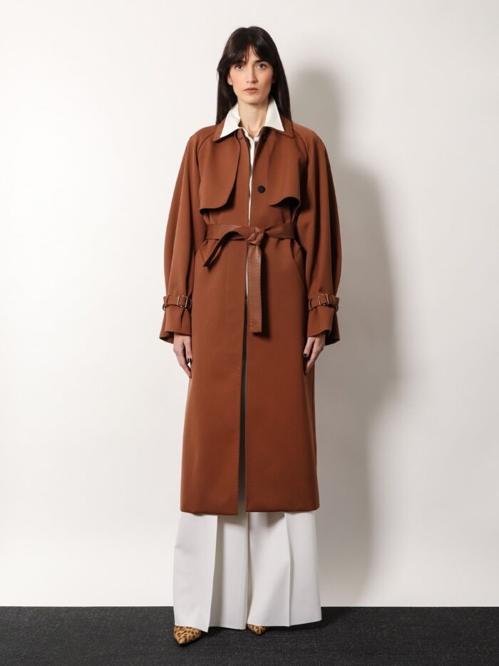 Max Mara Cosimo Oversize Wool Blend Coat With Water Repellent Effect