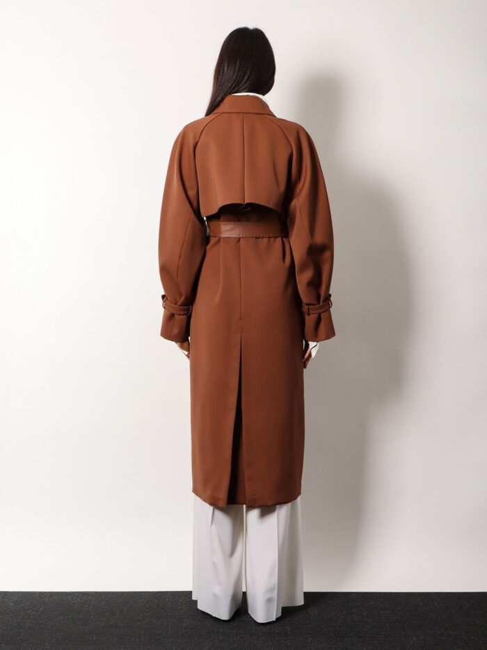 Max Mara Cosimo Oversize Wool Blend Coat With Water Repellent Effect