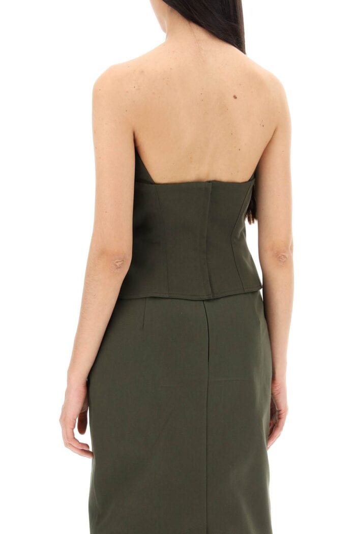 MAX MARA Cotton Gabardine Bustier