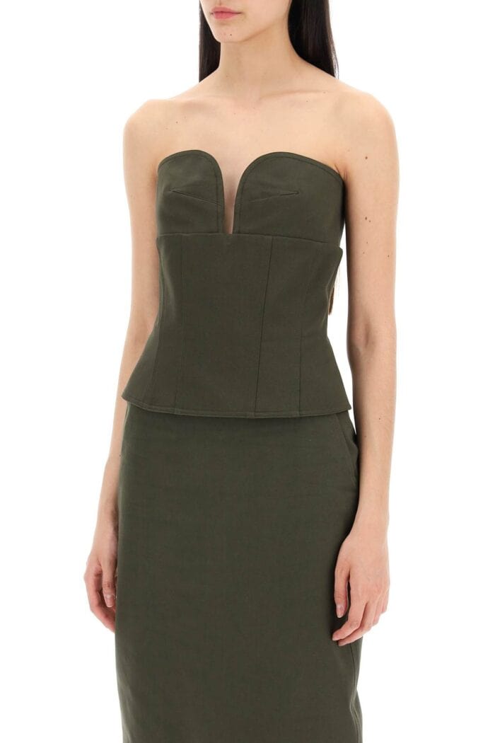 MAX MARA Cotton Gabardine Bustier