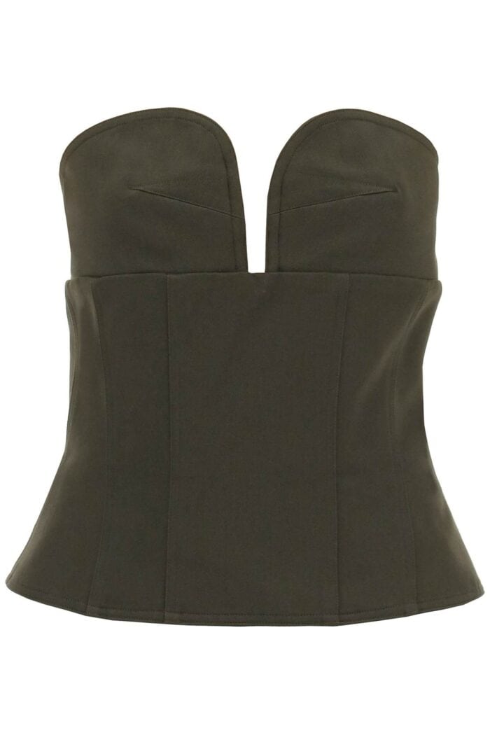 MAX MARA Cotton Gabardine Bustier