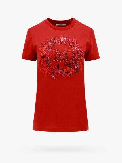 Max Mara Cotton T-shirt With Frontal Monogram