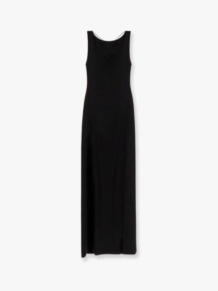 Max Mara Creso Long Dress With Jewelry Chain Detail On The Back
