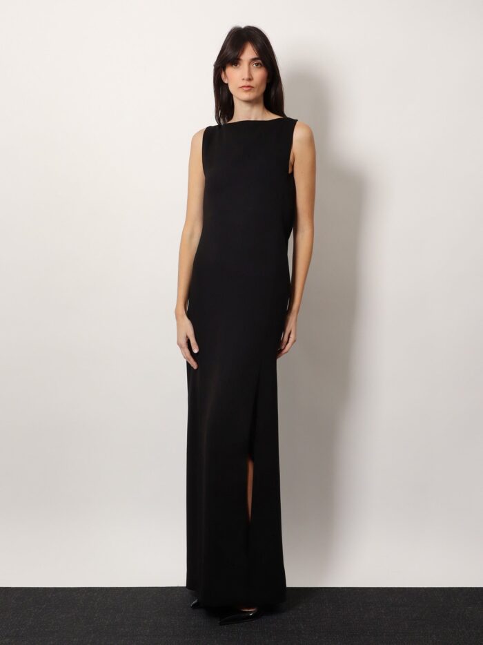Max Mara Creso Long Dress With Jewelry Chain Detail On The Back