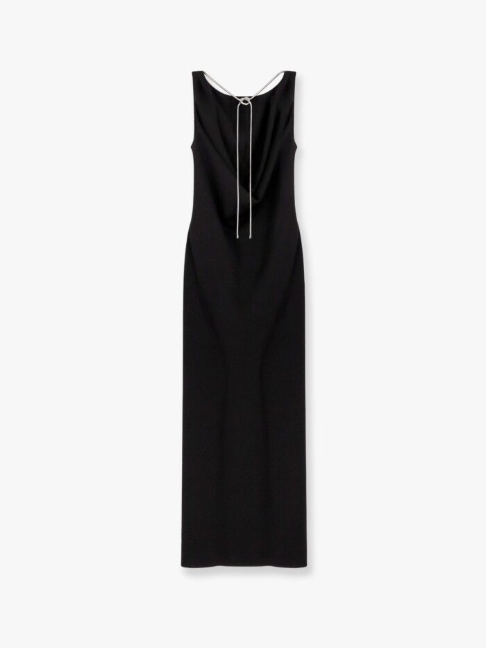 Max Mara Creso Long Dress With Jewelry Chain Detail On The Back