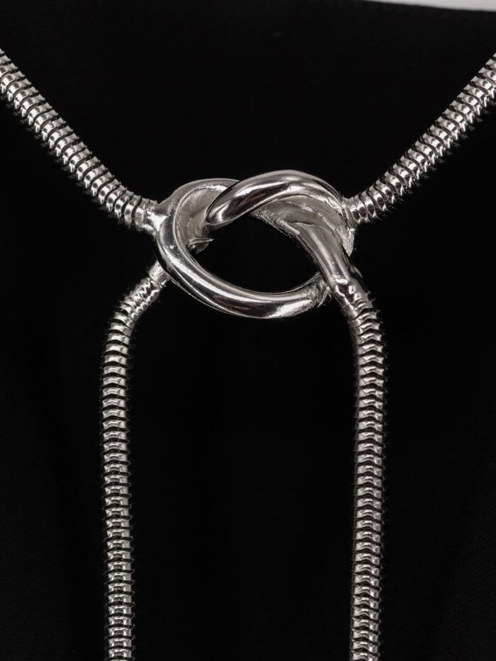 Max Mara Creso Long Dress With Jewelry Chain Detail On The Back