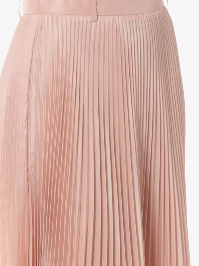 Max Mara Distressed Fabric Pleated Skirt