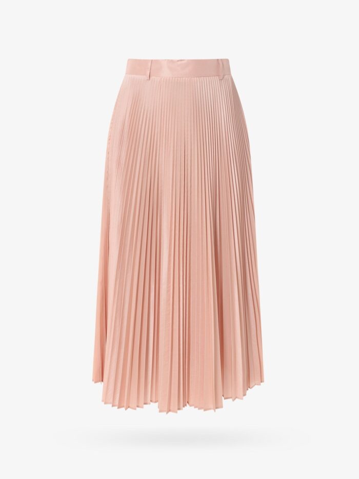 Max Mara Distressed Fabric Pleated Skirt