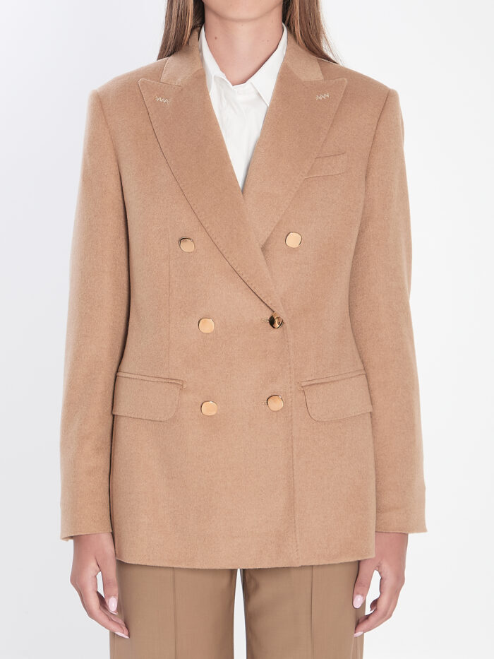 Max Mara Double-breasted blazer in camel