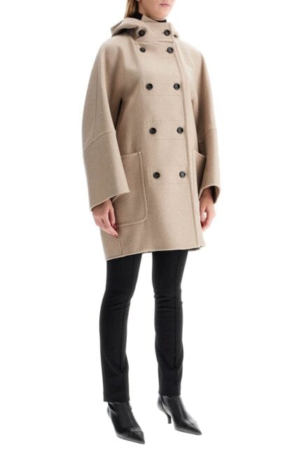 MAX MARA Double-breasted Coat With Hood