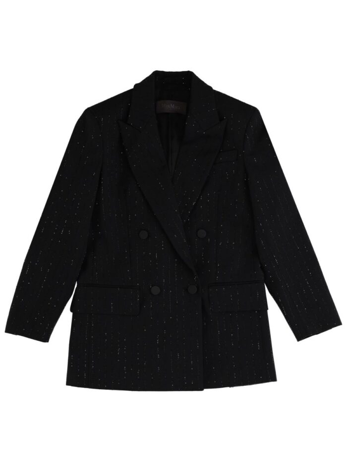 Max Mara DOUBLE-BREASTED JACKET WITH RHINESTONE DETAILS