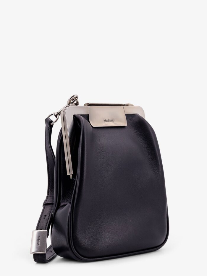 Max Mara Leather Handbag With Metal Logoed Detail