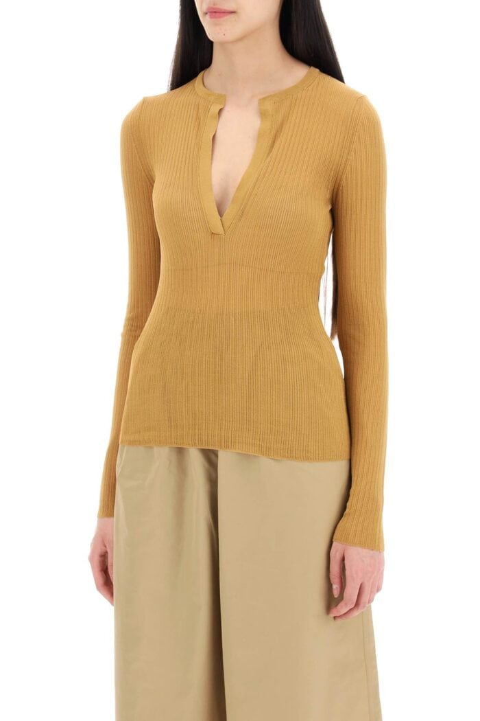 MAX MARA Long-sleeved Ribbed Knit Top For Men