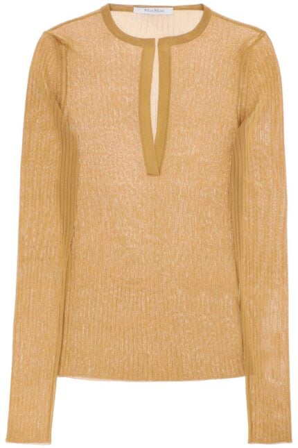 MAX MARA Long-sleeved Ribbed Knit Top For Men