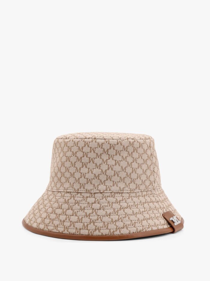 Max Mara Loretta Cotton Bucket Hat With Allover Logo