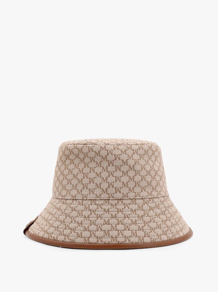 Max Mara Loretta Cotton Bucket Hat With Allover Logo