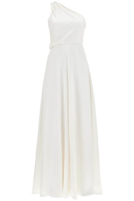 MAX MARA Maxi One-shoulder Silk Satin Dress