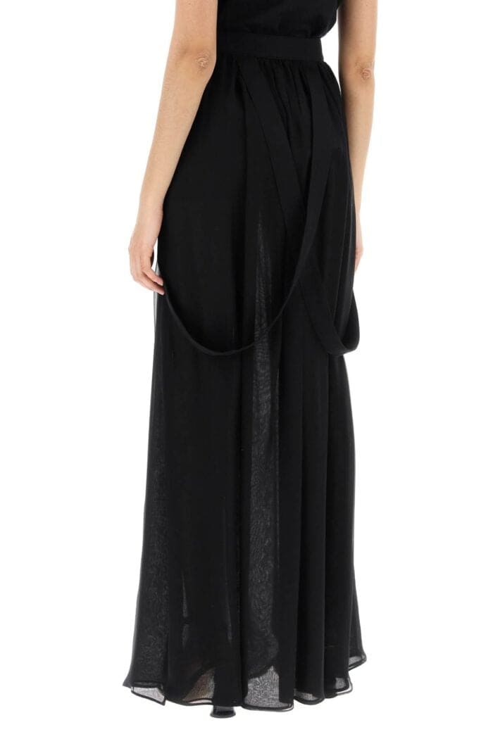 MAX MARA Maxi Silk Chiffon Jedy Skirt In