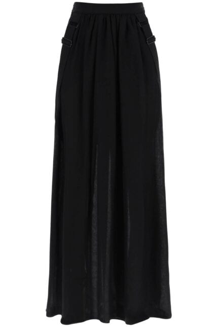 MAX MARA Maxi Silk Chiffon Jedy Skirt In