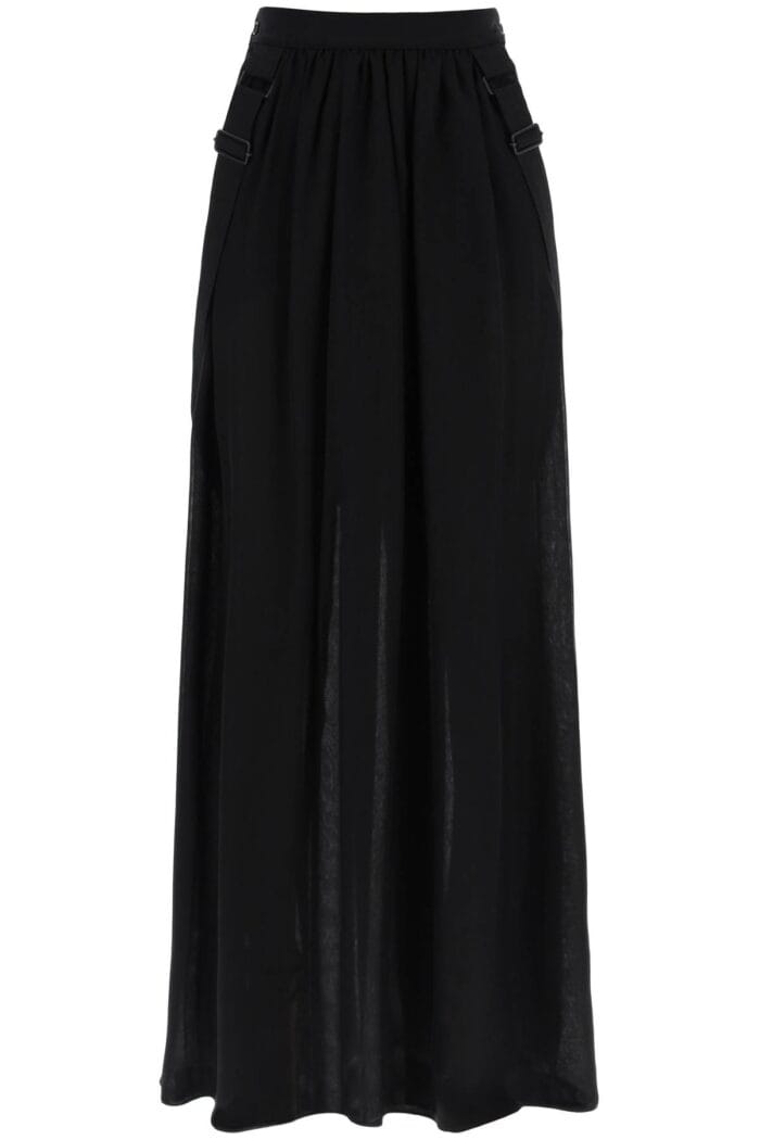 MAX MARA Maxi Silk Chiffon Jedy Skirt In