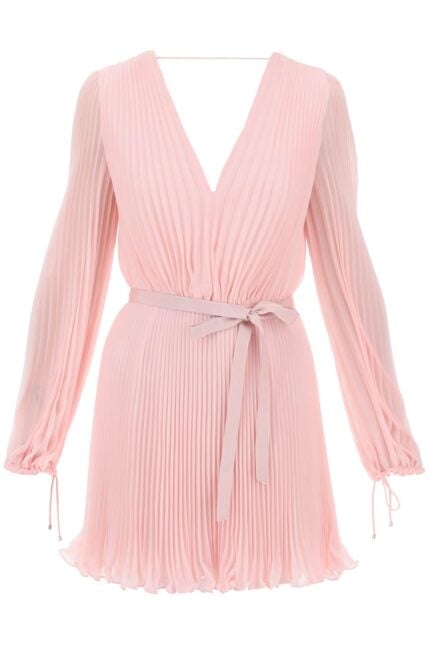 MAX MARA "mini Pleated Chiffon Visit Dress