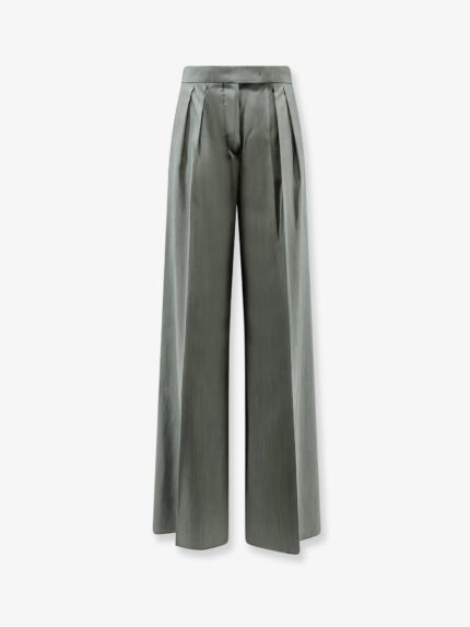 Max Mara Mxmgiallo Virgin Wool And Silk Trousers