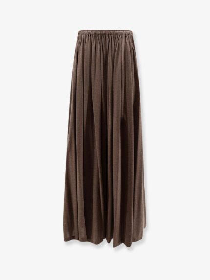 Max Mara MXMLivrea Pleated Jersey Long Skirt