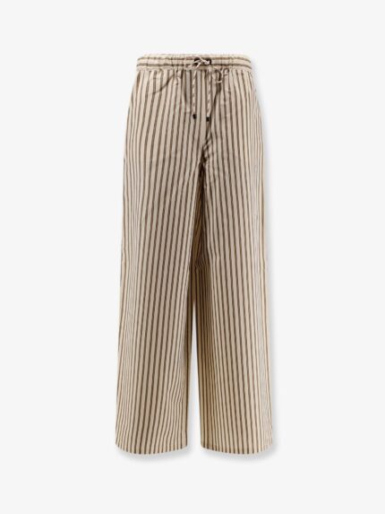 Max Mara Mxmordine Cotton And Silk Trousers