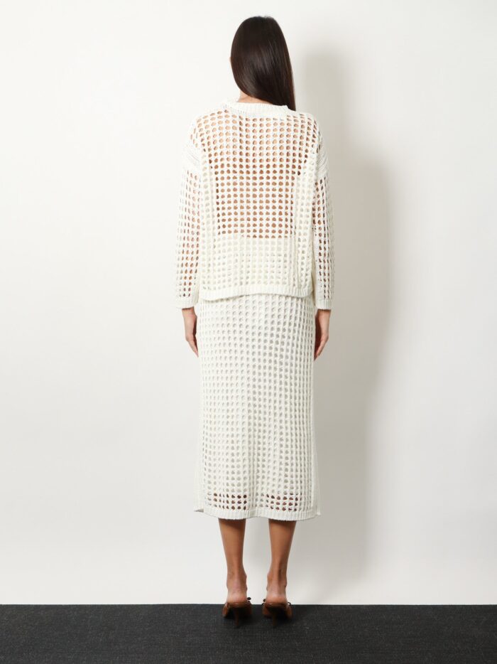Max Mara Mxpfebe Perforated Cotton Sweater