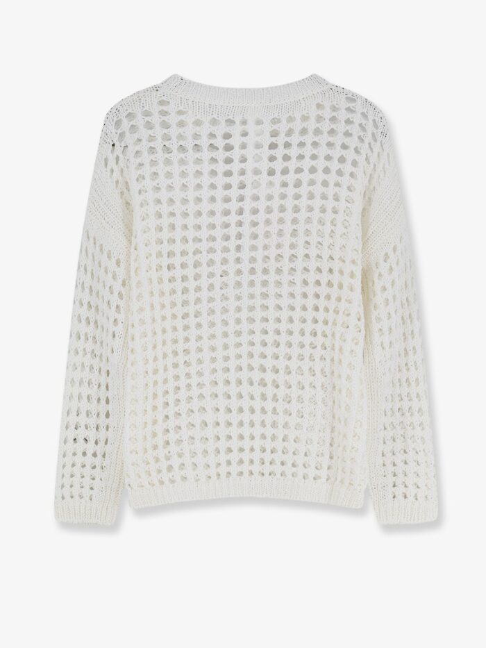 Max Mara Mxpfebe Perforated Cotton Sweater